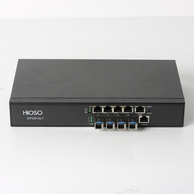 4 equipo HiOSO HA7004T de la fibra óptica de los puertos 1000M RJ45 Epon Olt