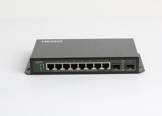 Interruptor del montaje en la pared 1490nm Gigabit Ethernet de HiOSO, interruptor de SFP del gigabit