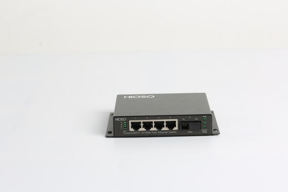 Interruptor de acceso de Ethernet de HiOSO DC12V, interruptor industrial portuario de Ethernet 5