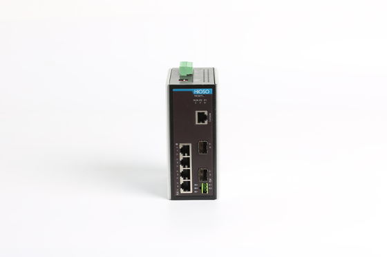 Interruptor de Ethernet del carril del dinar del gigabit de 4 Rj45 puertos de los puertos 2 el 1000M SFP, interruptor manejado carril del dinar