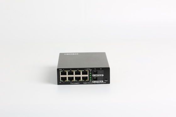 Fibra óptica de HiOSO 10/100/1000Mbps 1310nm a los puertos del convertidor 8 de Ethernet