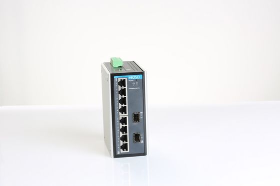 2 interruptor de Ethernet del carril del dinar RJ45 del 1000M SFP 8 10/100/1000M industrial