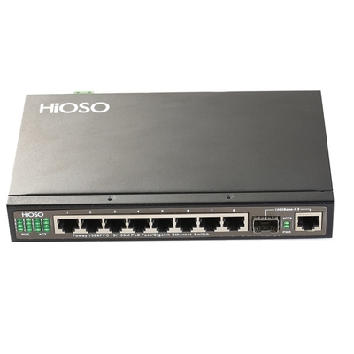 Puertos de la red 8 del interruptor de Ethernet del Poe con 1 gigabit DC48V portuario combinado