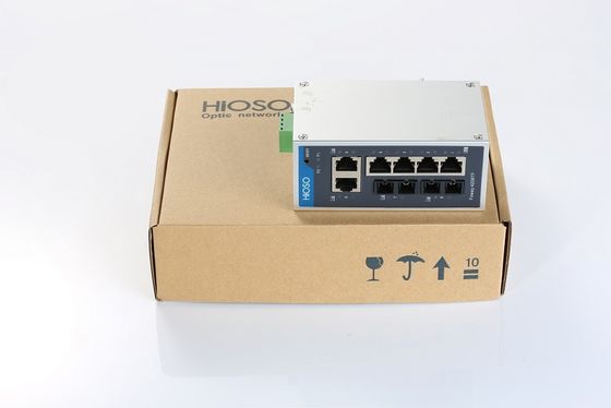 puertos del interruptor 8 de la transmisión 6 el 10/100M RJ4 2 el 100M FX Din Rail Ethernet del 120km