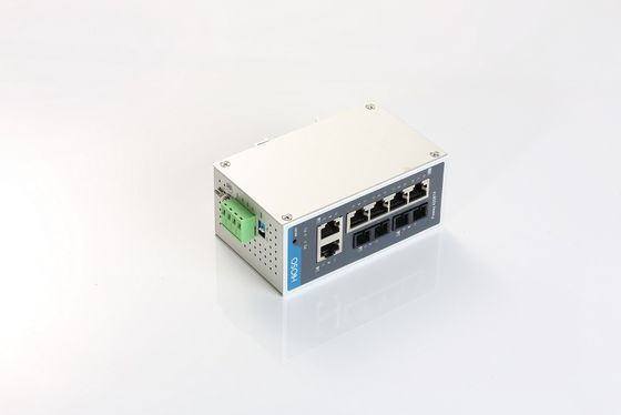 puertos del interruptor 8 de la transmisión 6 el 10/100M RJ4 2 el 100M FX Din Rail Ethernet del 120km