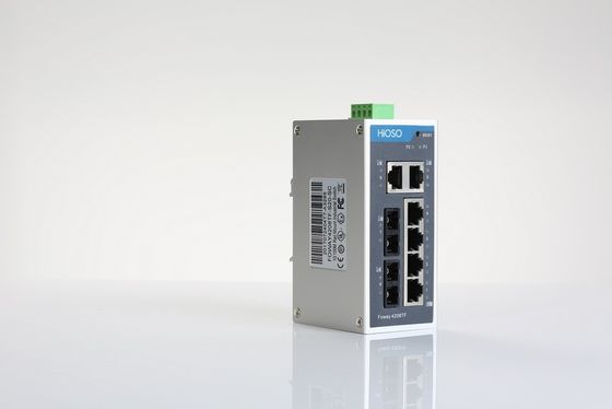 puertos del interruptor 8 de la transmisión 6 el 10/100M RJ4 2 el 100M FX Din Rail Ethernet del 120km