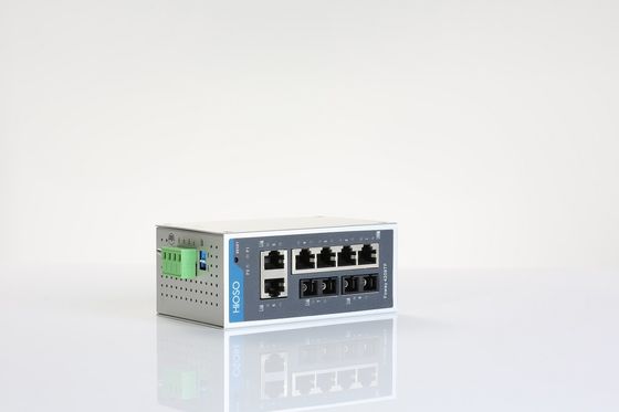 puertos del interruptor 8 de la transmisión 6 el 10/100M RJ4 2 el 100M FX Din Rail Ethernet del 120km